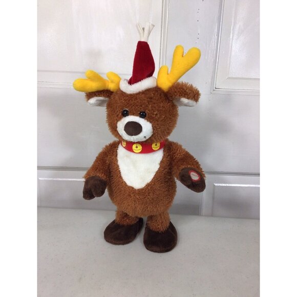 Musical Dancing Reindeer Christmas Jingle Bell Batteries Included - Picture 4 of 5